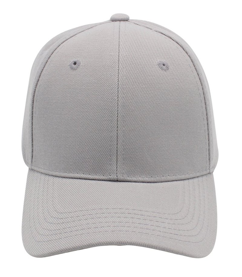 Top Level Baseball Cap Hat Men Women - Classic Adjustable Plain Blank, LGY Light Grey - Image 2
